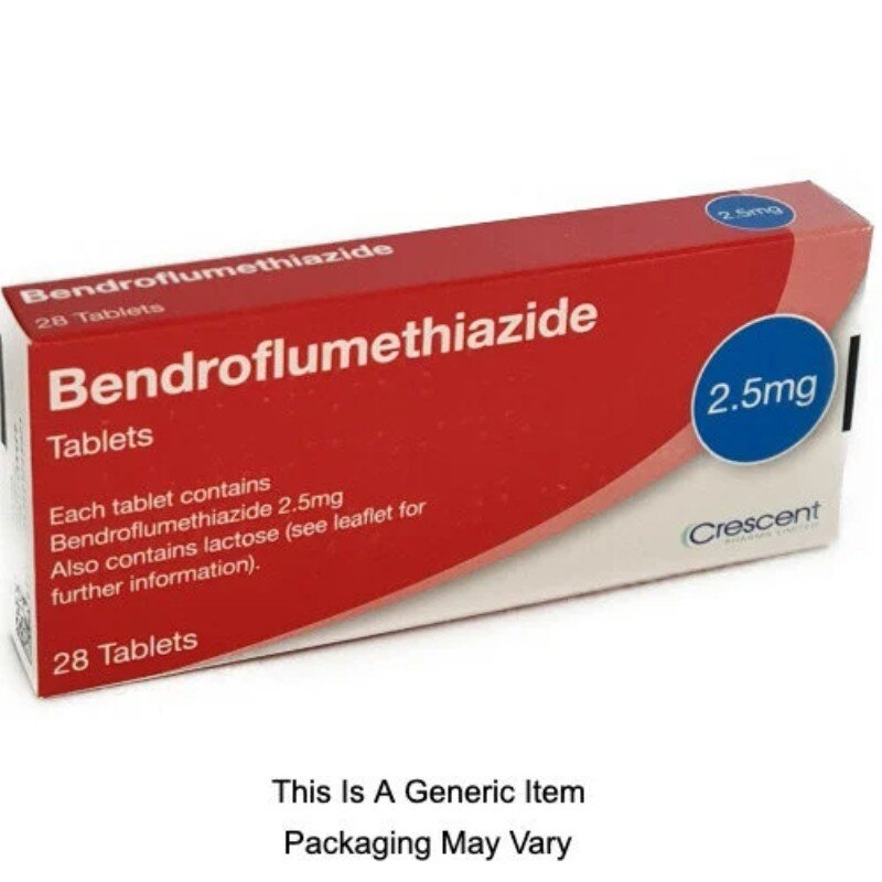 Bendroflumethiazide 2.5mg (28 tabs) Image