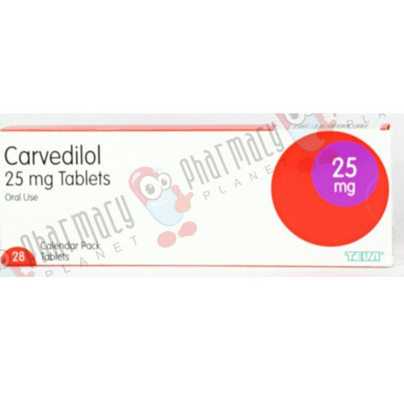 Carvedilol 25mg (28 tabs) Image