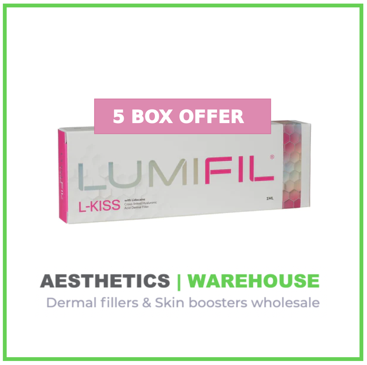 LUMIFIL KISS with Lidocaine *OFFER* (1.1ml) x 5 boxes