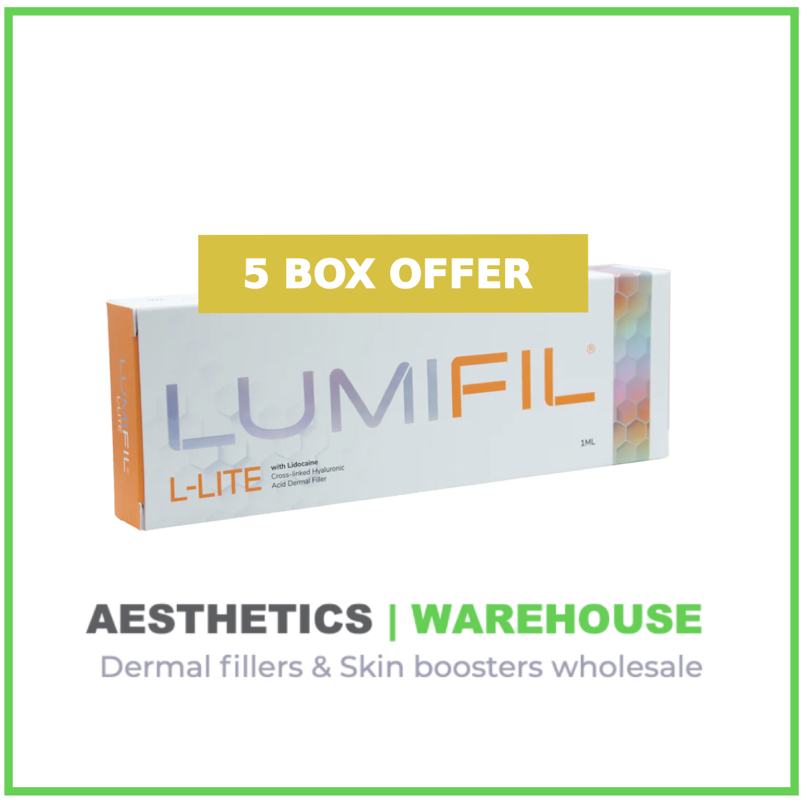 LUMIFIL LITE with Lidocaine *OFFER* (1.1ml) x 5 boxes - 1