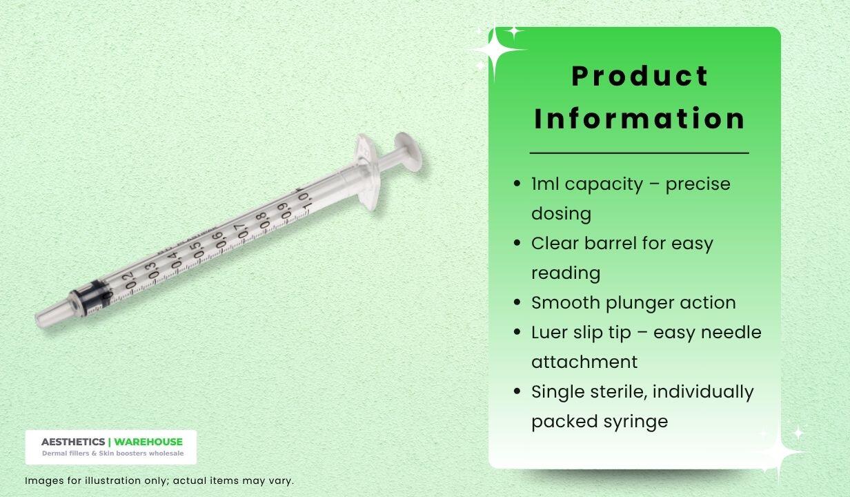 BD Plastipak Syringes 1ml x (1 SINGLE SYRINGE ) - 3