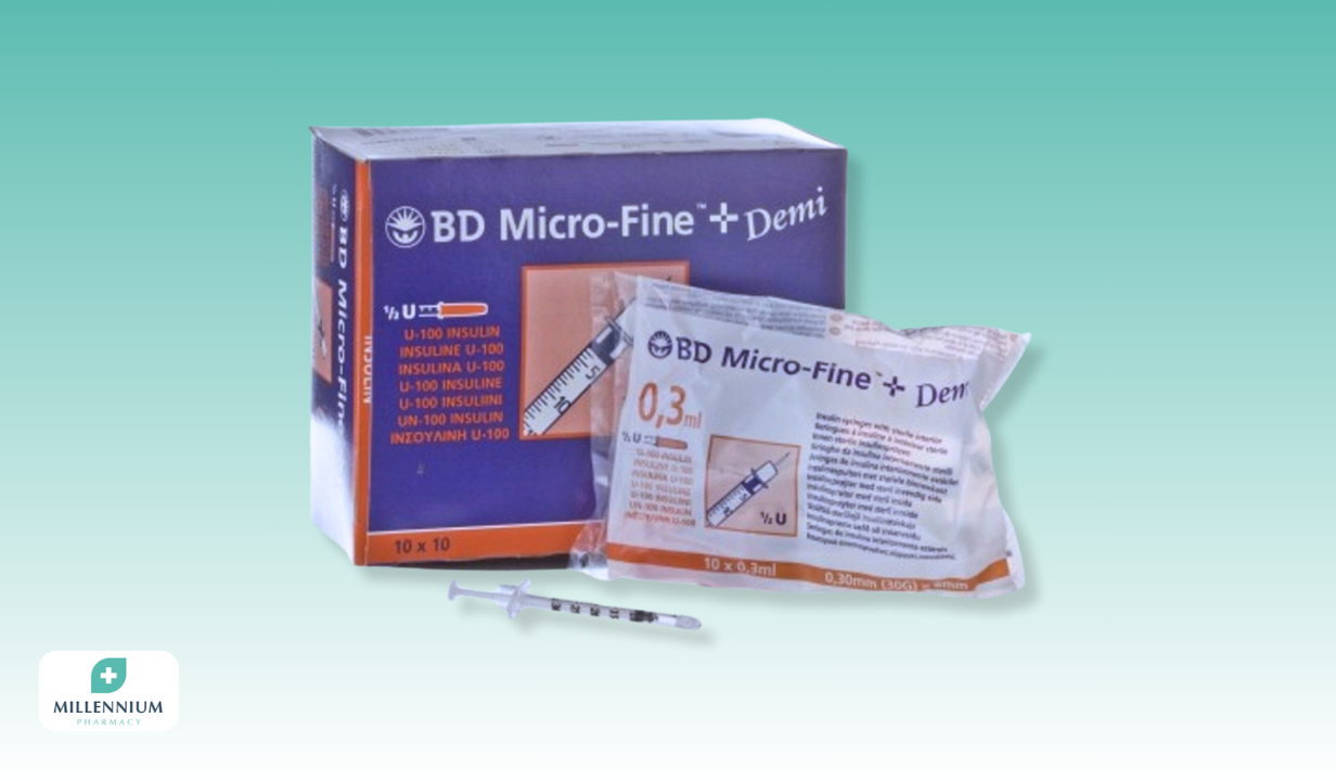 BD Microfine Syringe + Needle 0.3ml 30G  (100) - 1