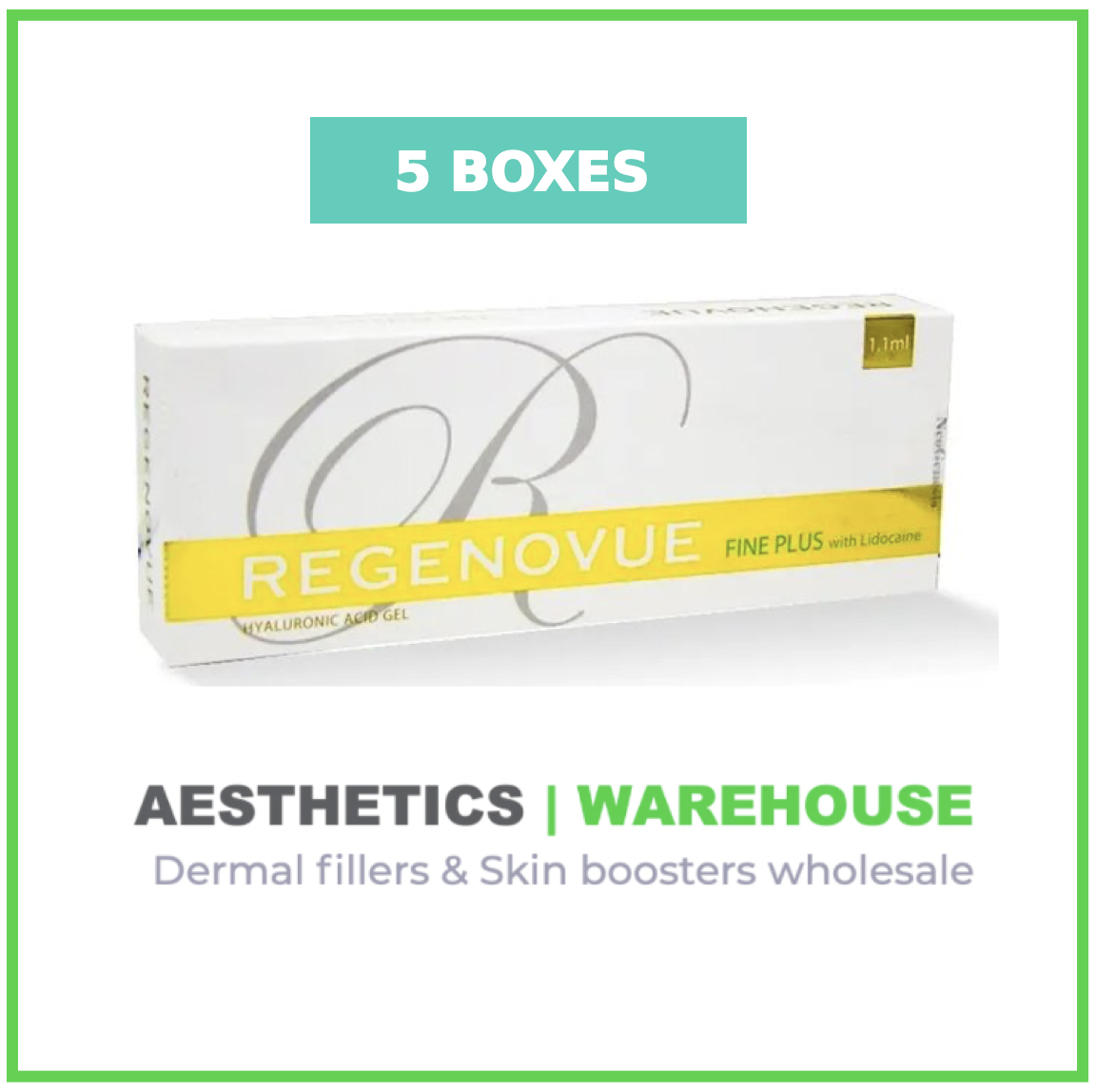Regenovue Fine Plus (1.1 ml)  5 BOX BUNDLE - 1