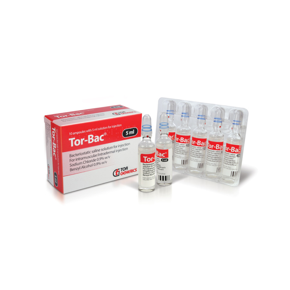 Tor-Bac Bacteriostatic Saline 10 x 5ml - 1