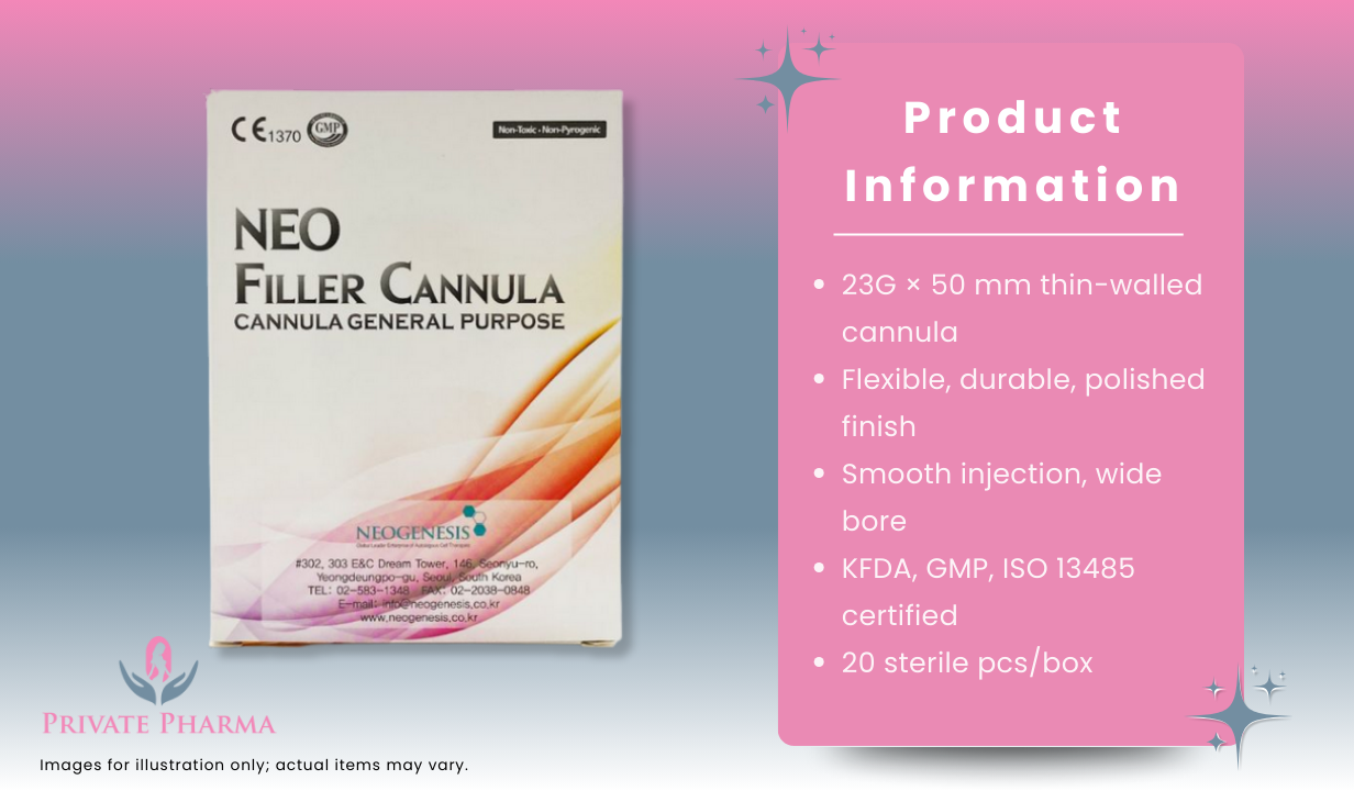 Neo Filler Cannula 23G x 50mm (20 per box) - 3