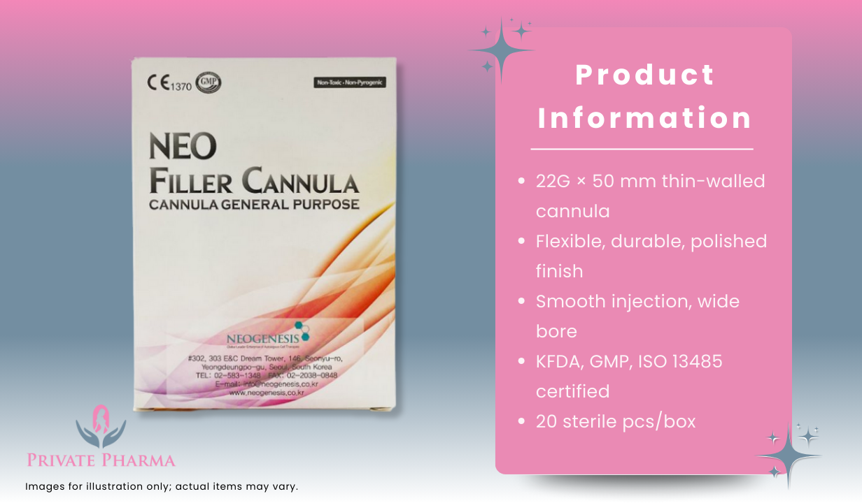 Neo Filler Cannula 22G x 50mm (20 per box) - 3