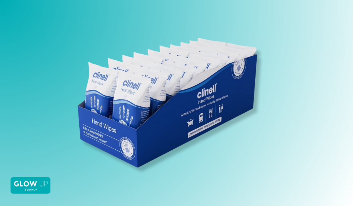 CLINELL ANTIMICROBIAL HAND WIPES – BOX OF 20 x 8 - 2