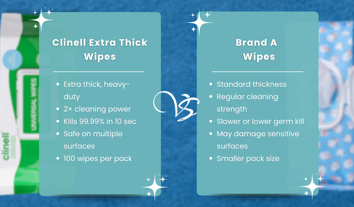 CLINELL EXTRA THICK UNIVERSAL WIPES - PACK OF 100 - 4