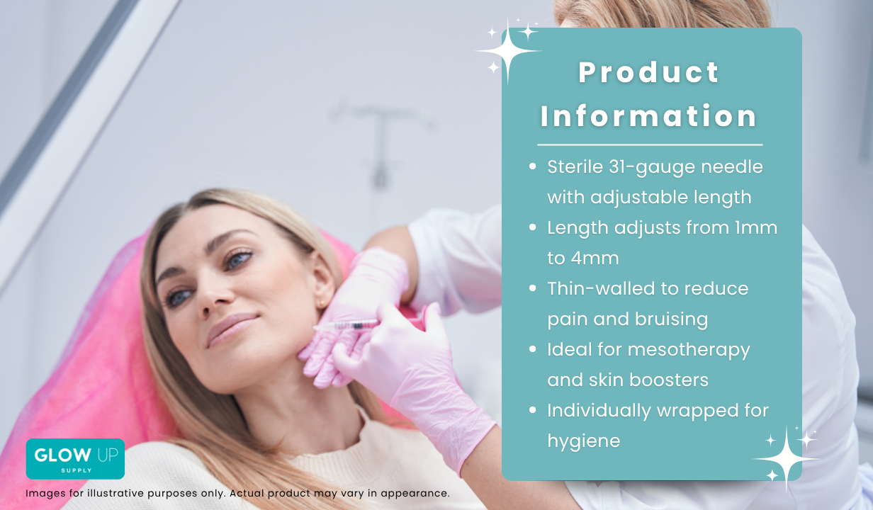 SET OF 10 ADJUSTABLE 31G X 1-4MM MESOTHERAPY NEEDLES - 3