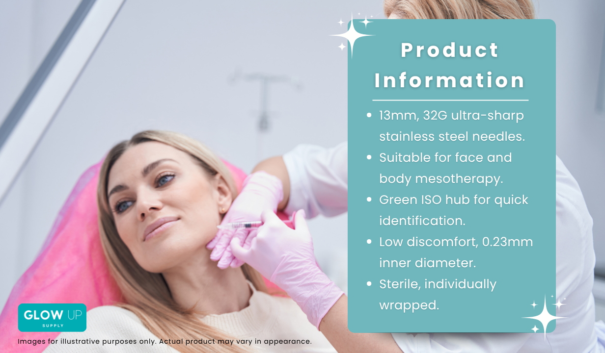 SET OF 25 32G X 13MM MESOTHERAPY NEEDLES - 3