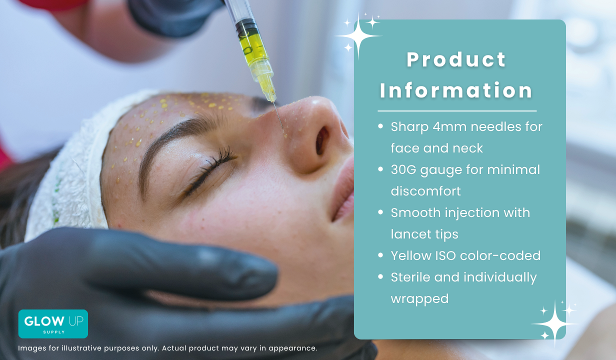 SET OF 25 30G X 4MM MESOTHERAPY NEEDLES - 2