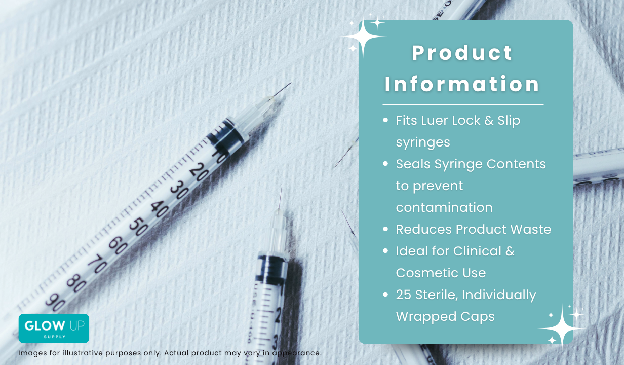 SET OF 25 STERILE SYRINGE CAPS - 3