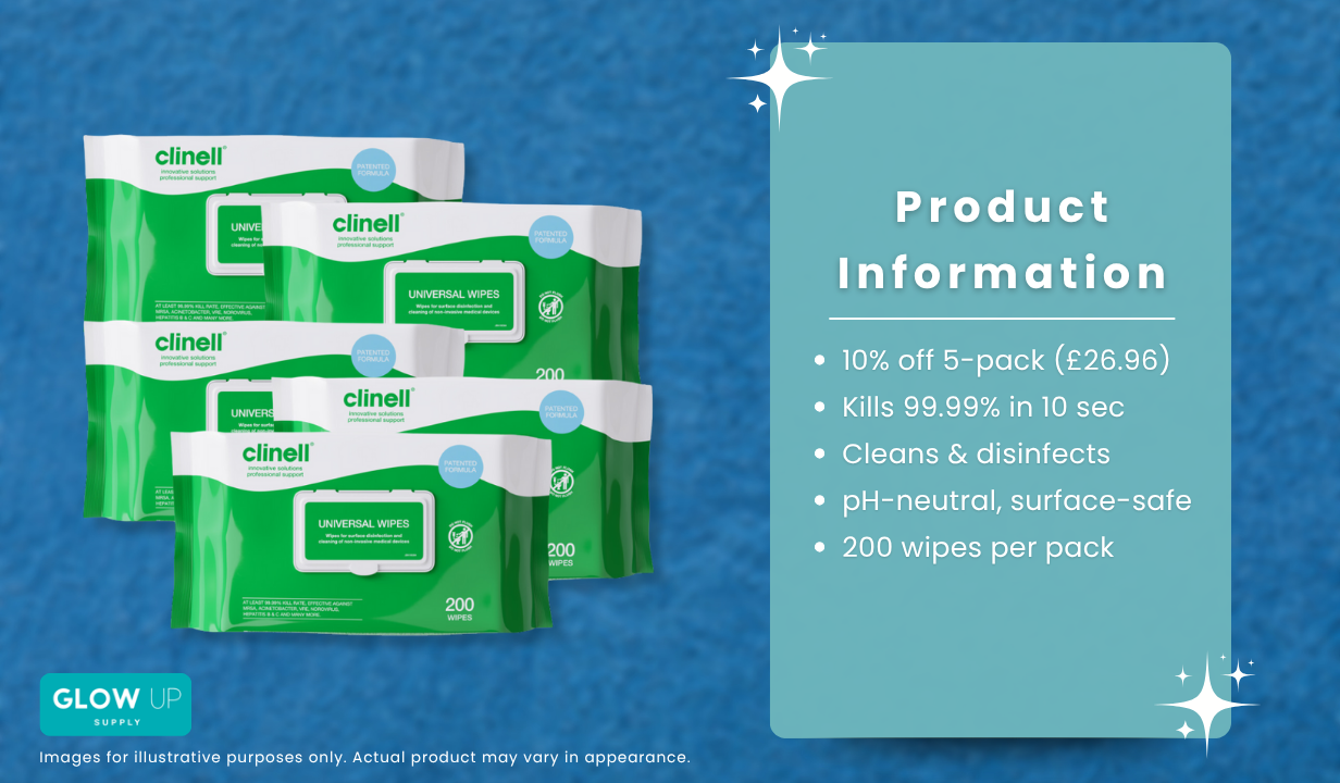 CLINELL UNIVERSAL WIPES 200 PACK VALUE BUNDLE (5 FOR 10% OFF) - 3
