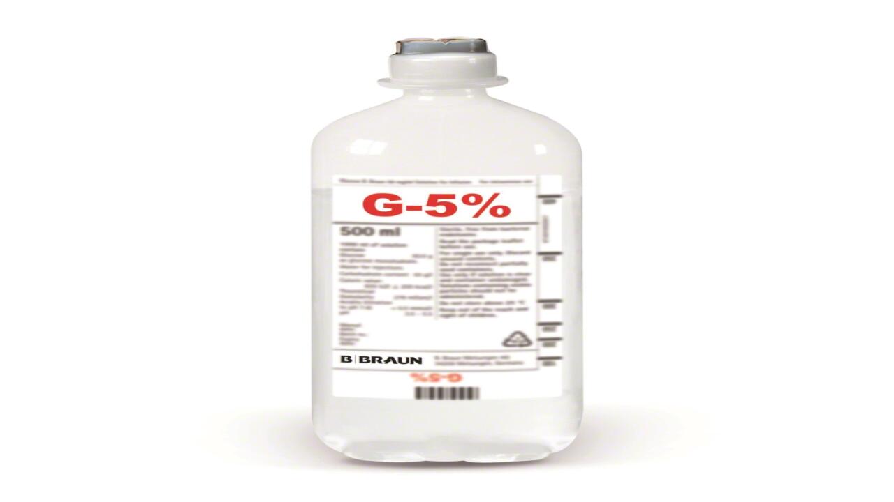 Glucose 5% IV BP (Ecoflac Braun) infusion 10 X 250ml - 1
