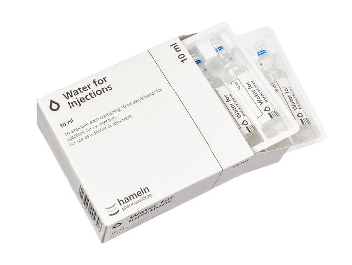 Water for Injection 10ml ampoules (Pack of 10) - 1