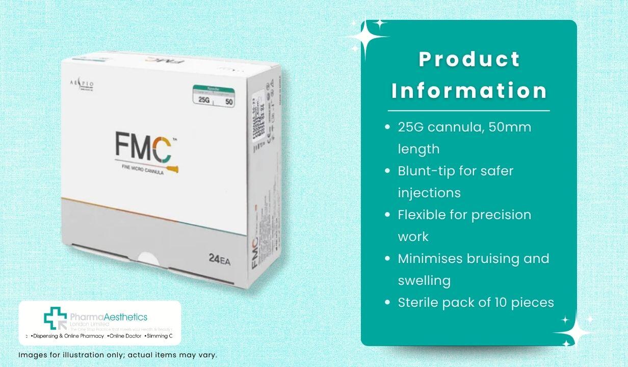 FMC Fine Micro Cannula 25G 50mm X 10 Pieces - 4