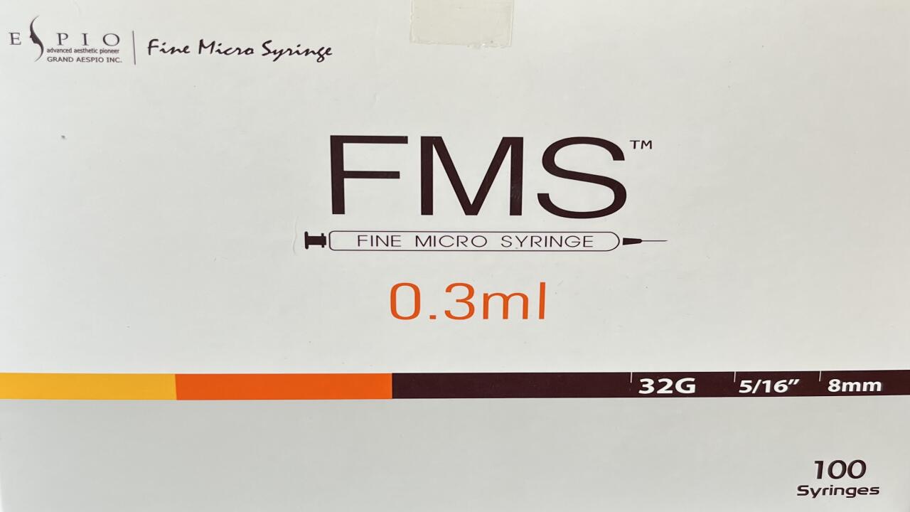 FMS Fine Micro Syringe 0.3ml 32G (Box 100) - 1