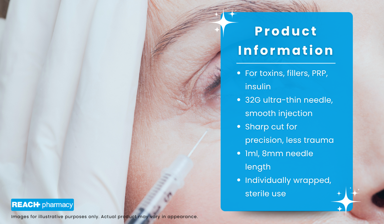 FMS Micro Syringe 32G 8mm 1ml x 50 - 3