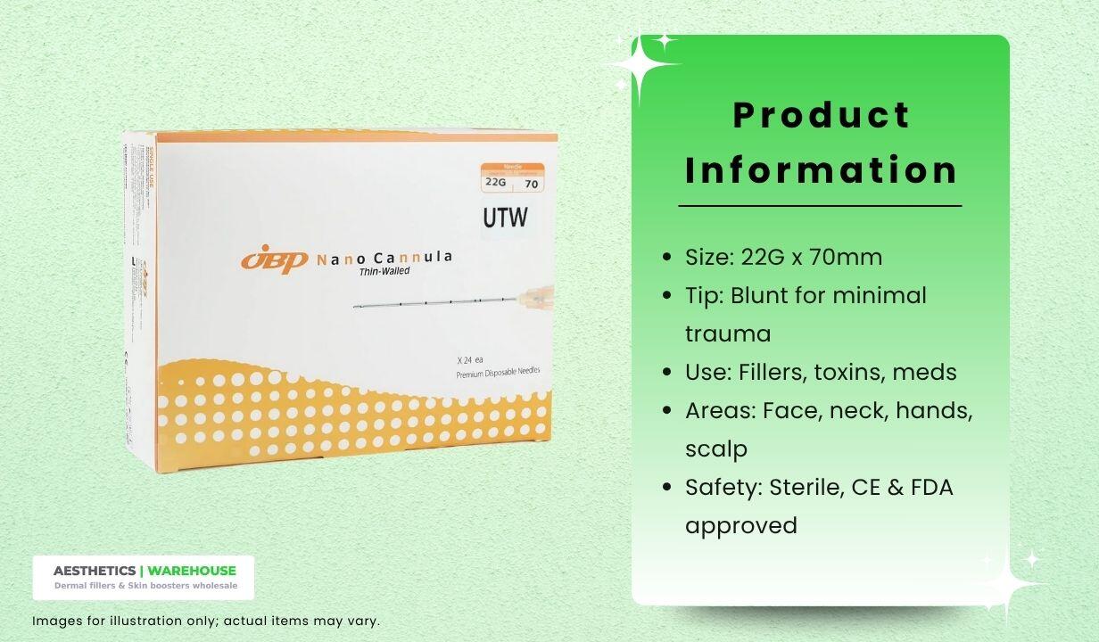 JBP Nanocannula 22g 70mm x 24 pieces - 3