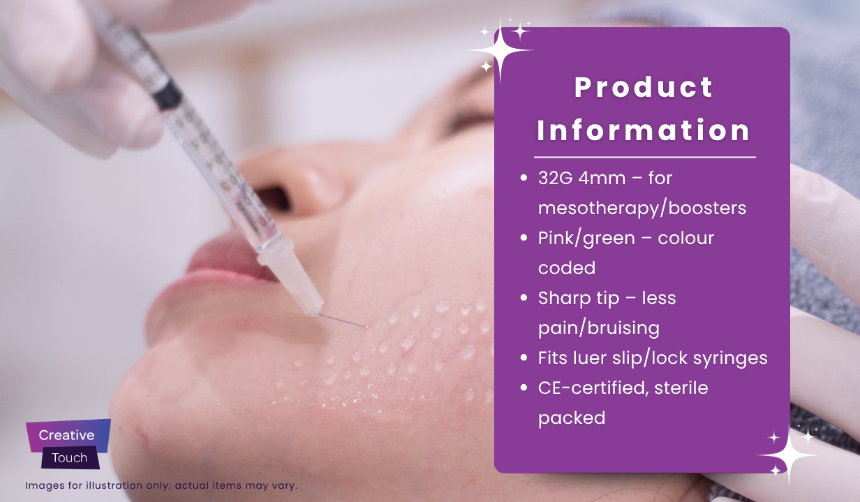 Meso needle 32g x 4mm pack of 10 - 3