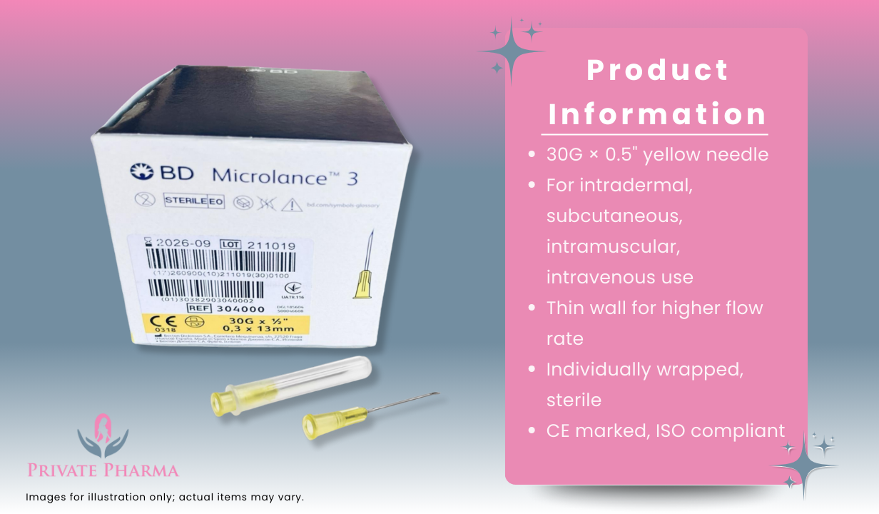 BD 30G 1/2 (13mm) Needle (Yellow) – X 100 (BOGOF) - 3