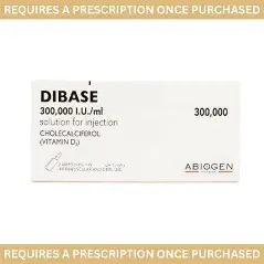 Vitamin D3 (Cholecalciferol) Dibase 300,000IU/ml Solution for Injection Vial x2