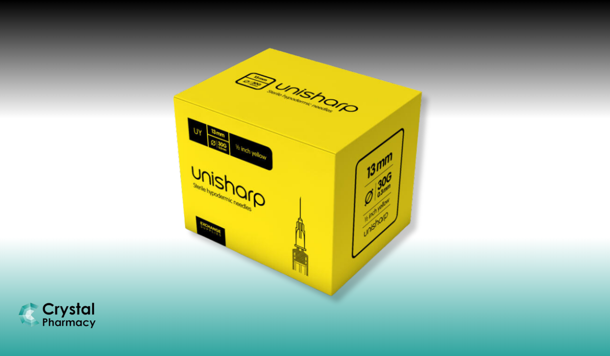 Unisharp: Yellow 30 gauge 13mm (0.5 inch) needle - 1