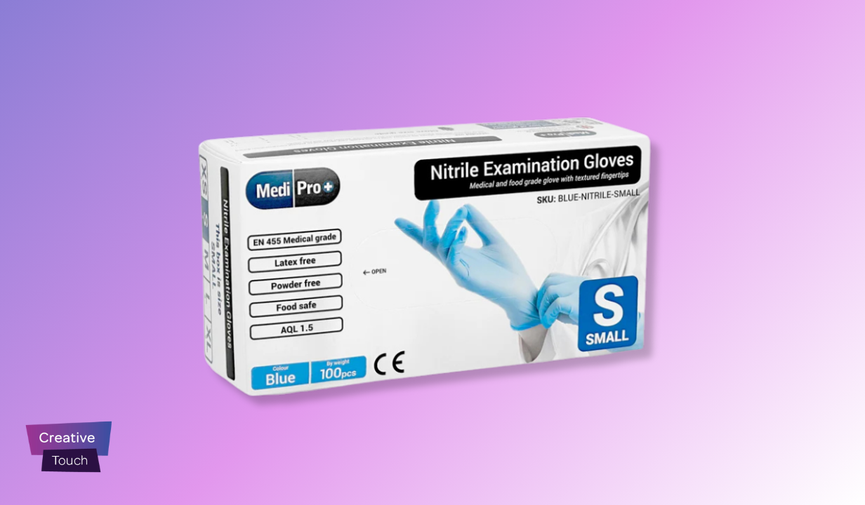 Blue Nitrile Gloves Medical Grade Cat III PPE Small x 100 - 1