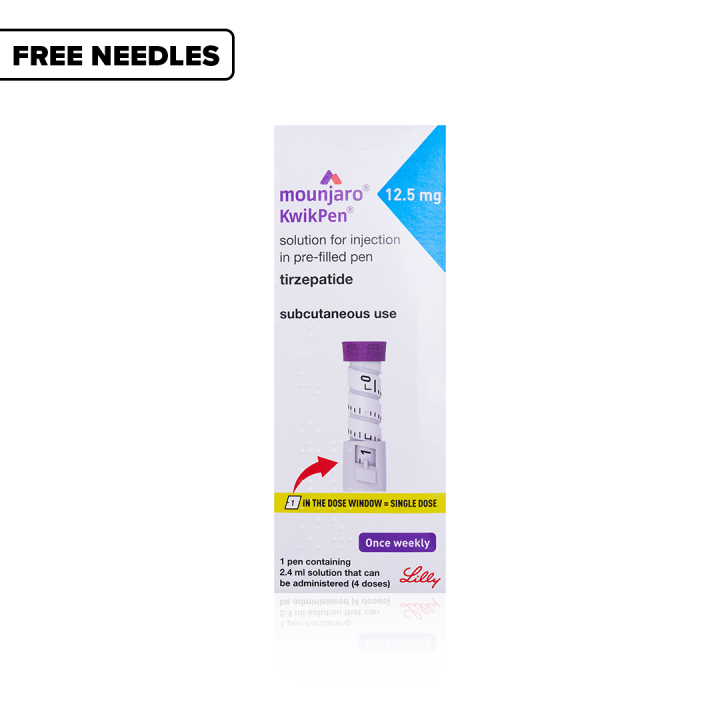 Mounjaro 12.5mg KwikPen Solution For Injection 2.4ml Pre-Filled Pens (Eli Lilly and Company Ltd) (FREE NEEDLES SUPPLIED) - 1