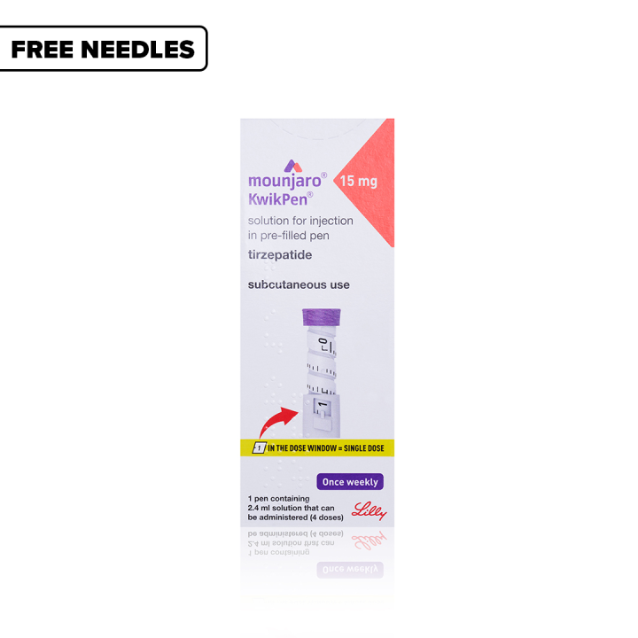 Mounjaro 15mg KwikPen Solution For Injection 2.4ml Pre-Filled Pens (Eli Lilly and Company Ltd) (FREE NEEDLES SUPPLIED)
