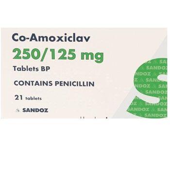 Co-amoxiclav 250mg/125mg (21 tablets) - 1