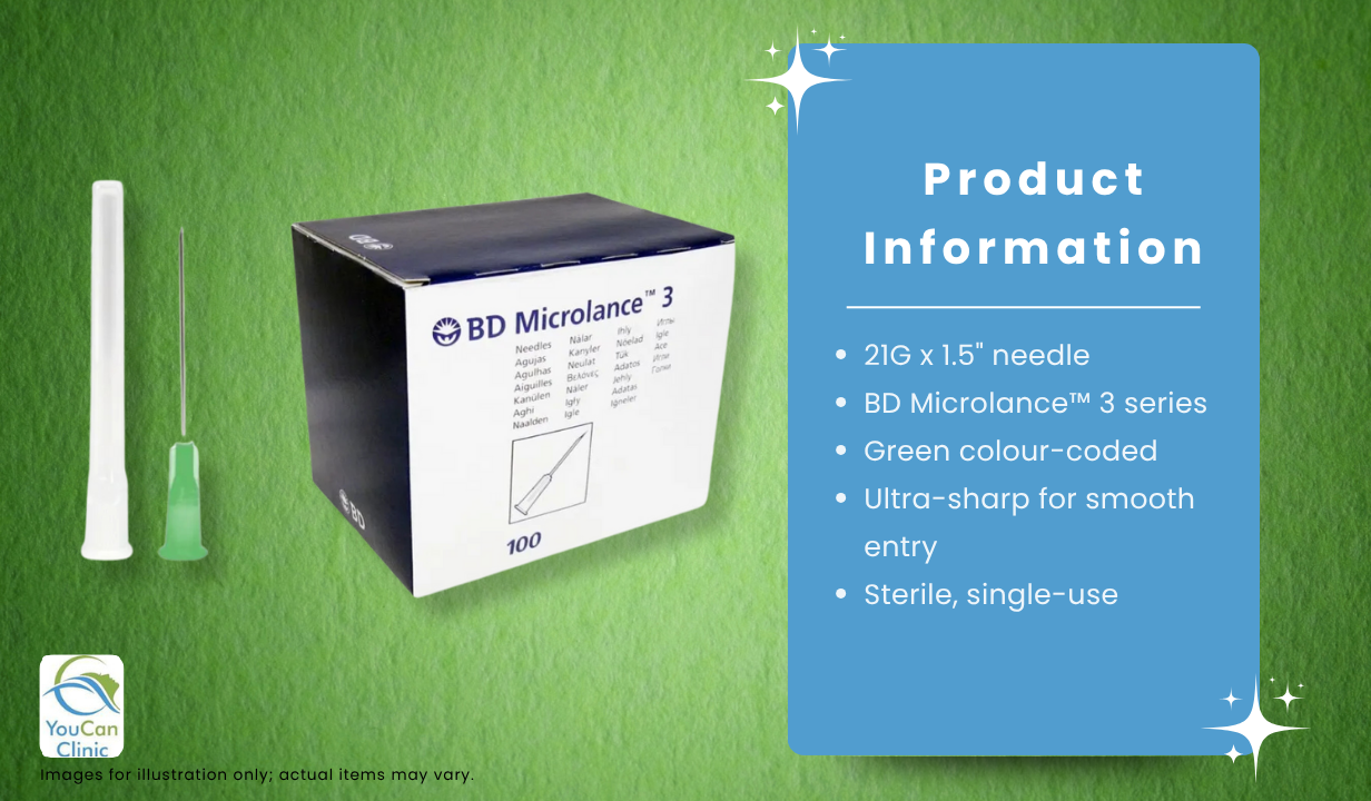 BD Microlance3 21G - 1.5 inch (Green 1.5inch) - 2