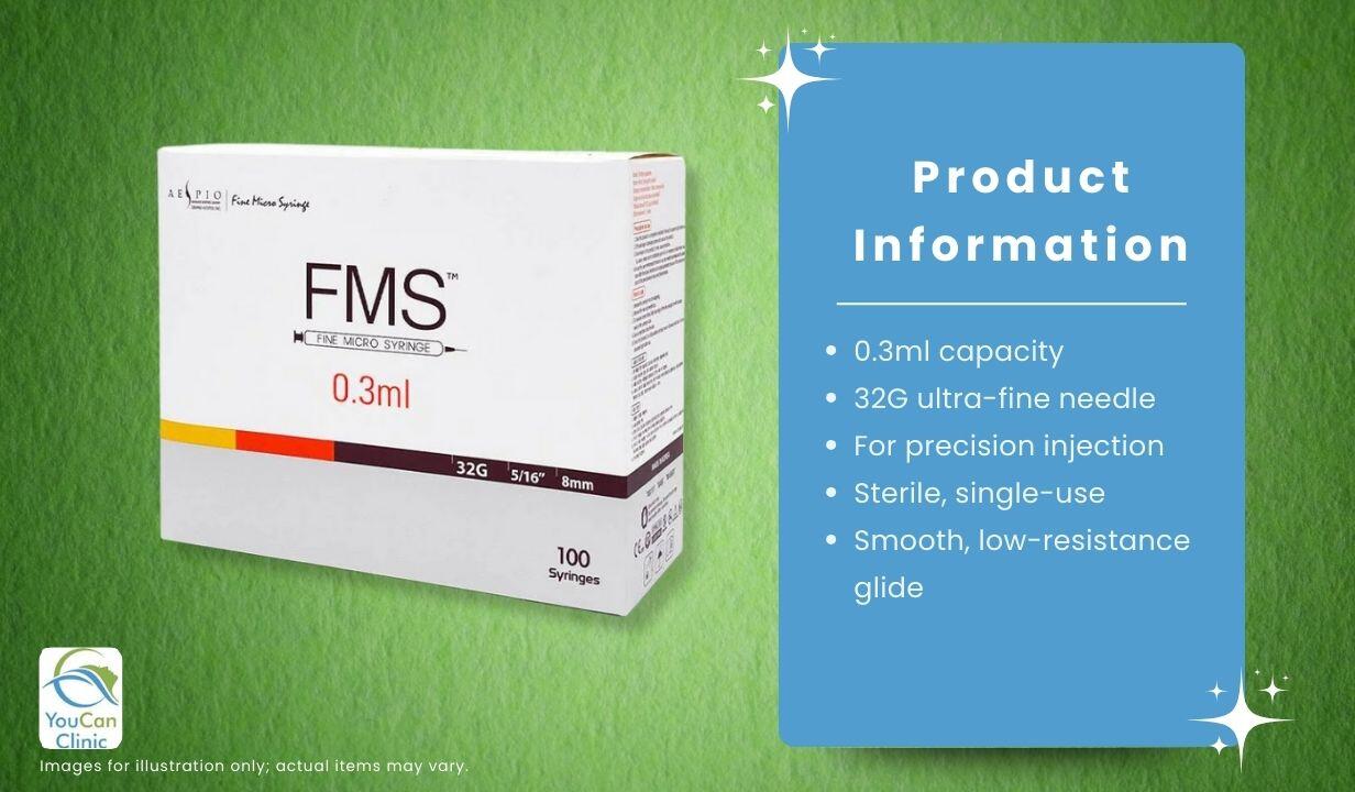 FMS Fine Micro Syringe 0.3ml 32G - 2