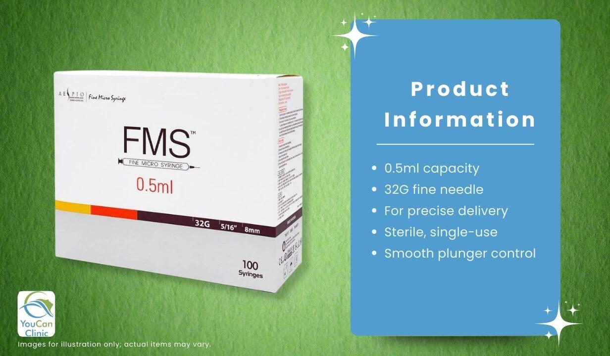FMS Fine Micro Syringe 0.5ml 32G - 2