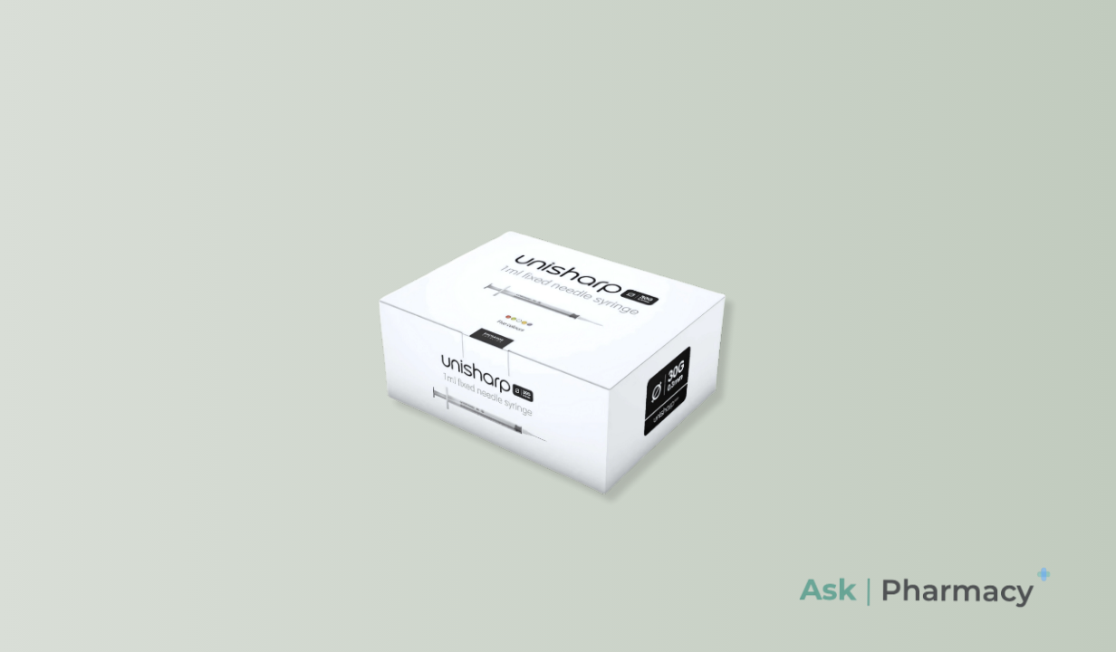 Unisharp 1ml 30G Fixed Needle Syringe box of 100 - White (12mm Needle) - 1