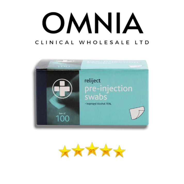 Reliject Pre-Injection Wipe Box of 100