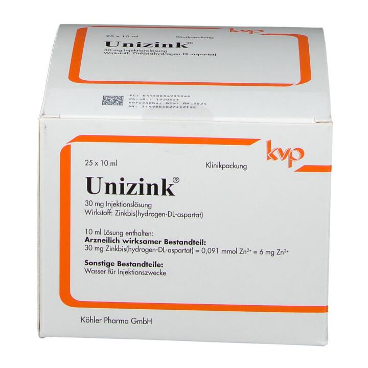 Zinc (Unizink) 30mg/10ml (pack of 5 x 10mL)