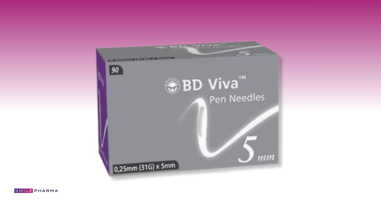 BD Viva™ Pen Needles 0.25mm (31G) x 5mm - Box of 90 (pairs well with Mounjaro pens)