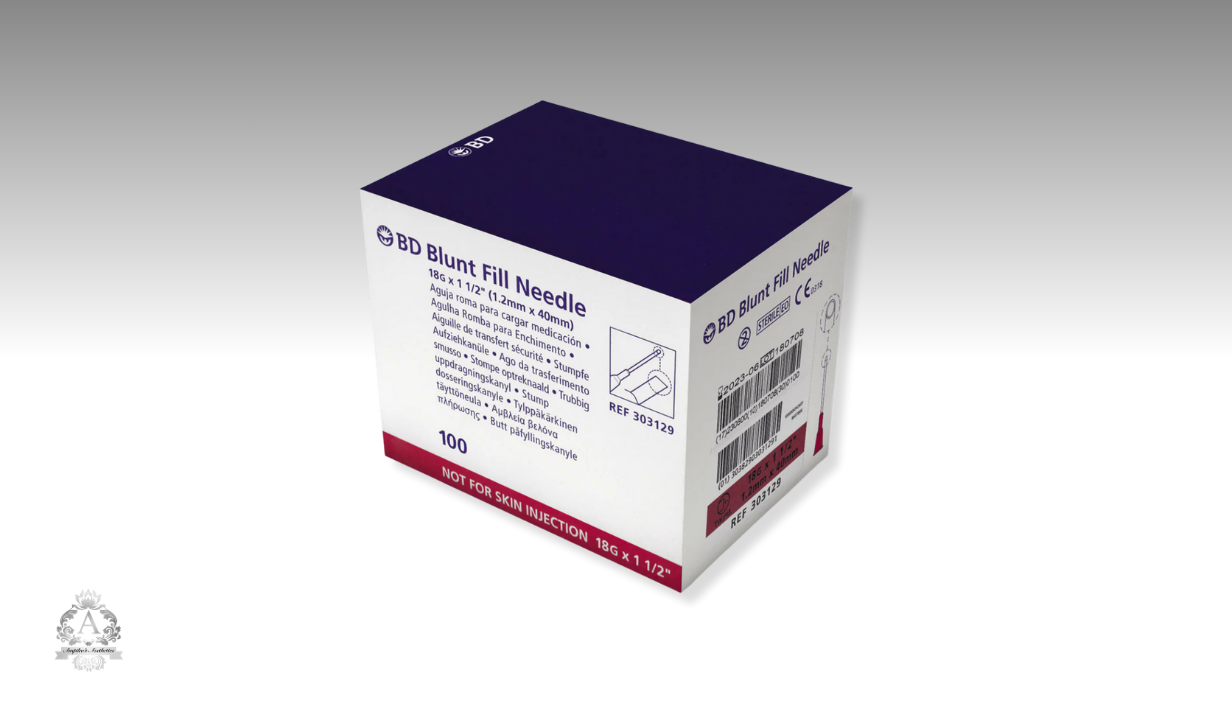 BD Blunt Fill Safety Draw-up Needle, 18 G Red x100 - 1