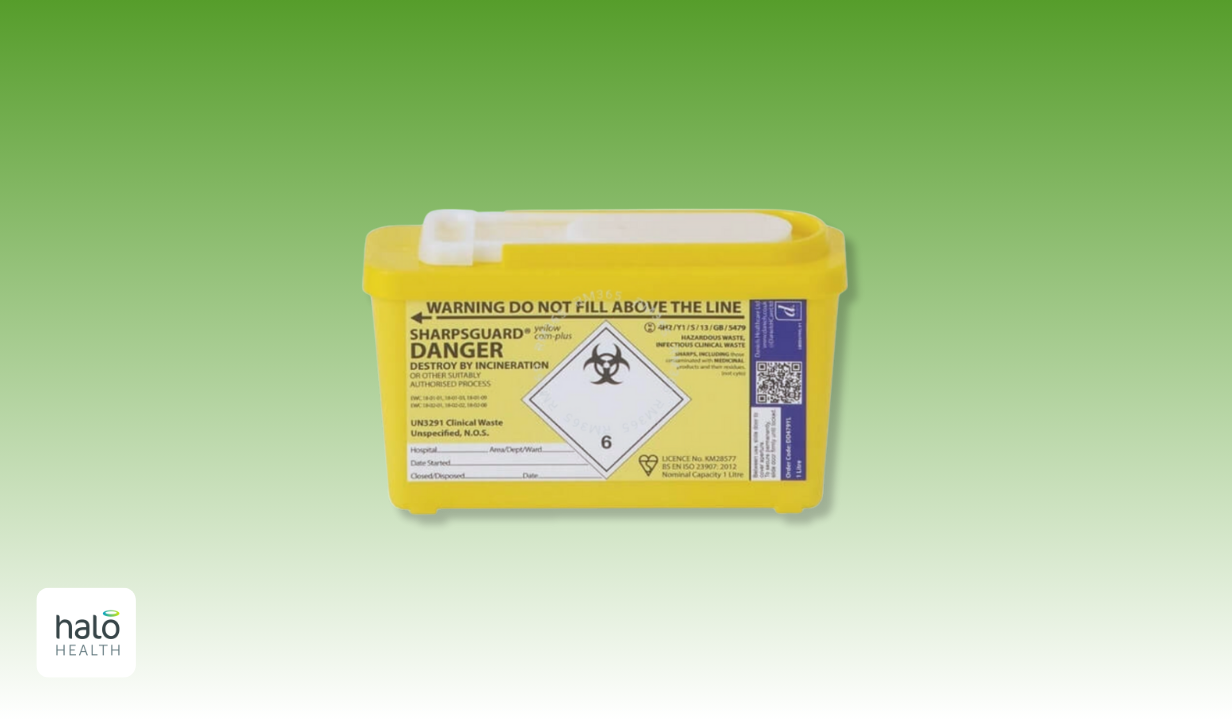 Sharpsguard - Yellow 1 Ltr Sharps Bin - 1