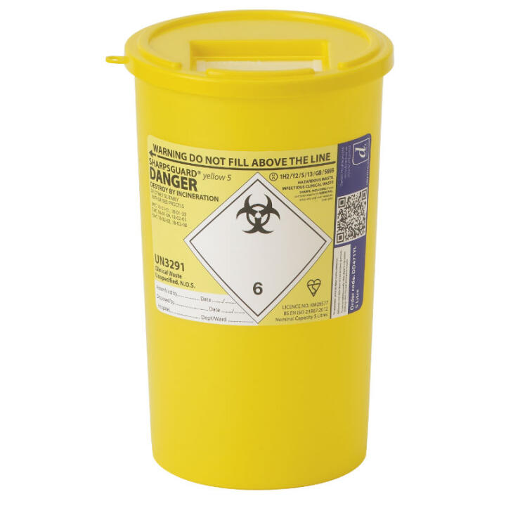 Sharpsguard - Yellow 7 litre Sharps bin