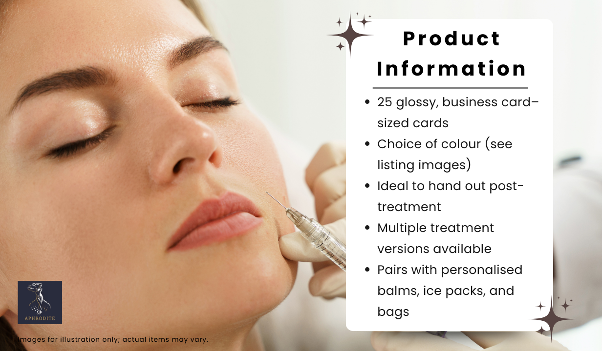 AFTERCARE POST TREATMENT CARDS - 25 - SKIN BOOSTERS - 3