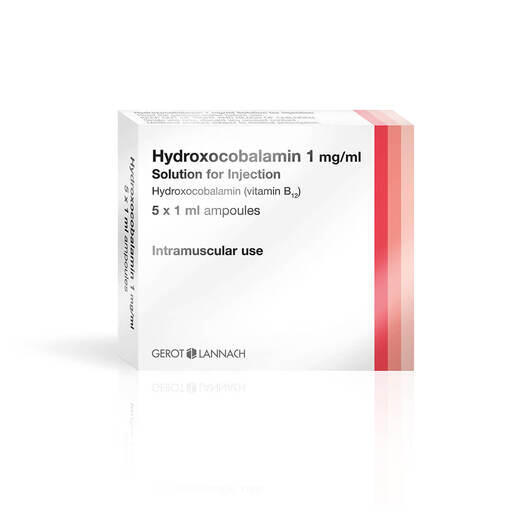 B12 Hydroxocobalamin 1mg/1ml vials (pack of 5 vials) - 1