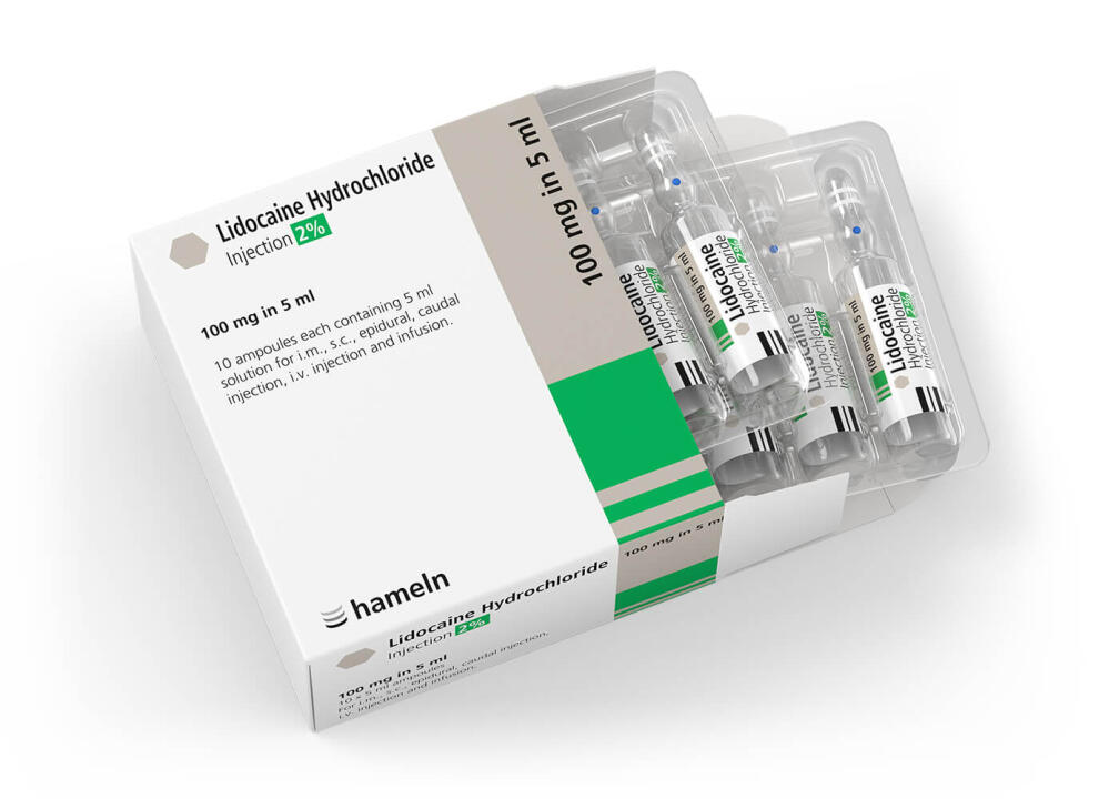 Lidocaine Hydrochloride Injection 2% (40mg in 2ml) 10 Pack Image