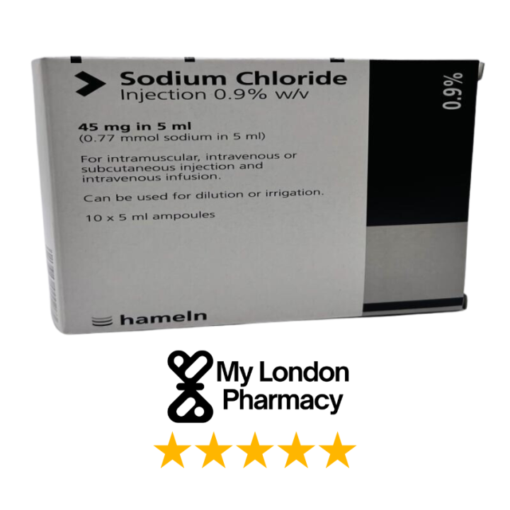 Sodium Chloride Saline Injection 0.9% 5mL (Pack of 10) - 1