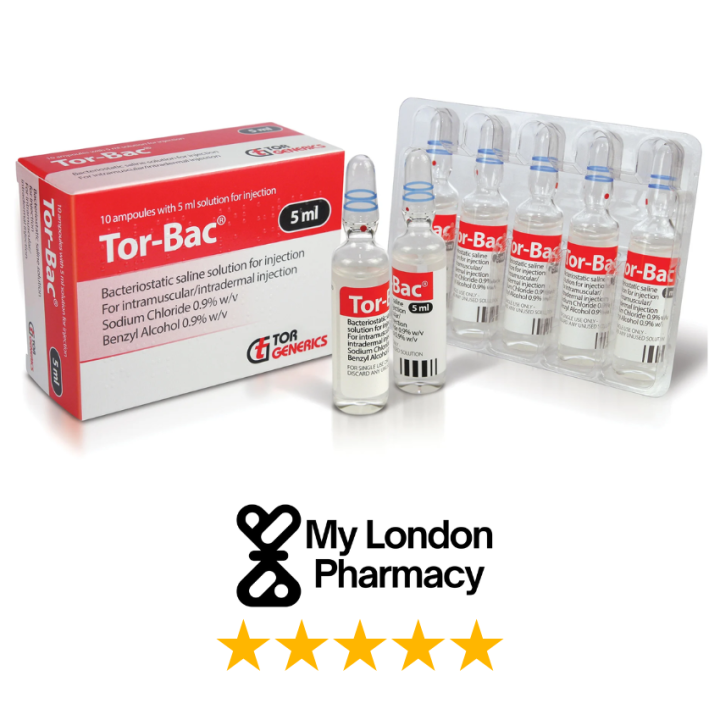 Bacteriostatic Saline 5ml (single ampoules) TorBac - 1