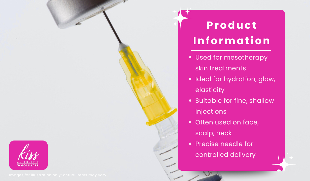 Mesotherapy Needle - SHARP 30g x 4mm box of 50pcs - 3