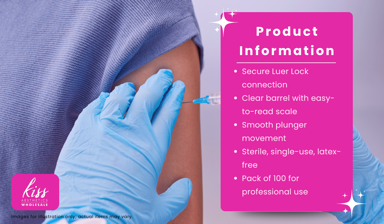 BD Luer Lock Syringes 1ml x 100 - 3