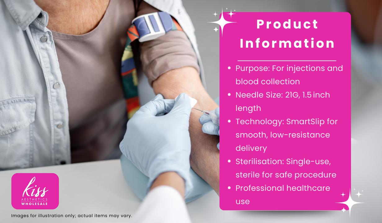 BD Eclipse Needle with SmartSlip 21g x 1.5" x 100 - 3