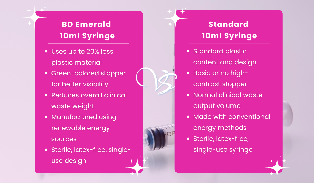 BD Emerald Hypodermic Syringe - Luer Slip Concentric - 10ml x 100 - 4